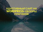 Адаптивный сайт на WordPress: обзоры плагинов