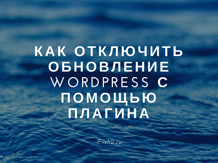 Как отключить обновление WordPress с помощью плагина